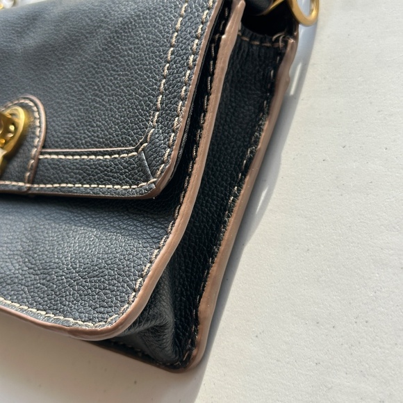 Fossil Women's Ainsley Black Leather Wallet Shoulder Bag Mini Bag Purse - Picture 4 of 16